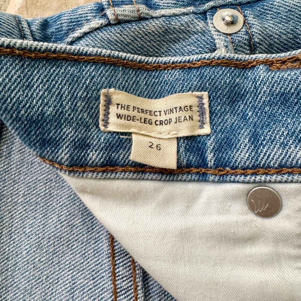 Madewell Light Blue Vintage Wide-Leg Crop Jeans